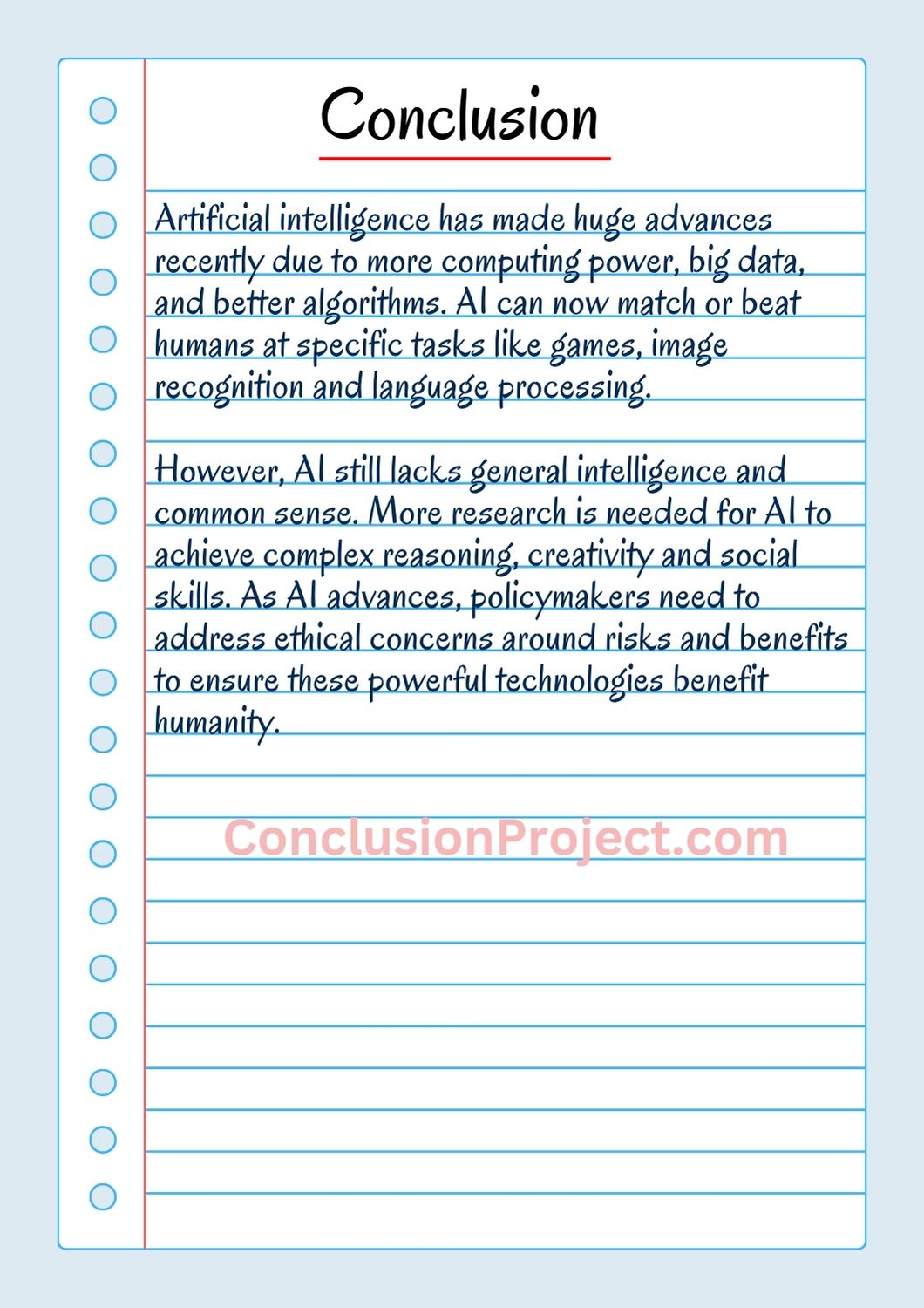 Conclusion of Artificial Intelligence