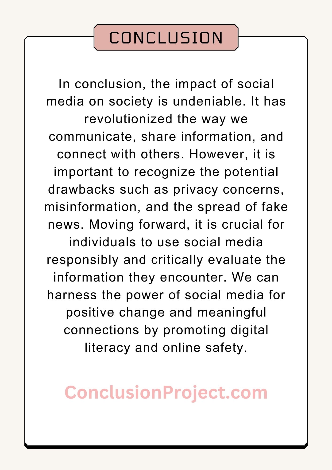 Conclusion of Social Media